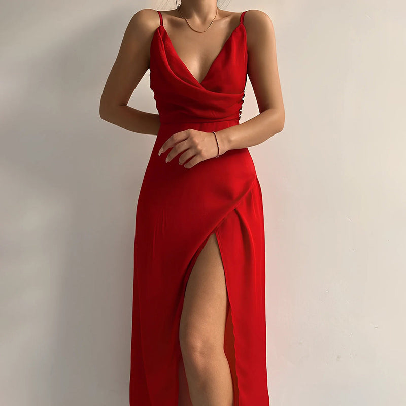 Damen Maxikleid mit Schlitz | Formal