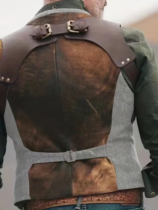 V-Ausschnitt Weste im Vintage-Stil für Herren | Weste mit Knöpfen