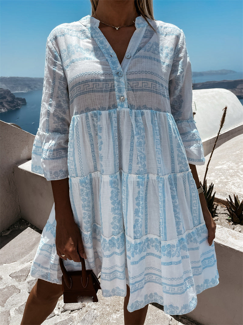 Damen Boho Kleid | Midi