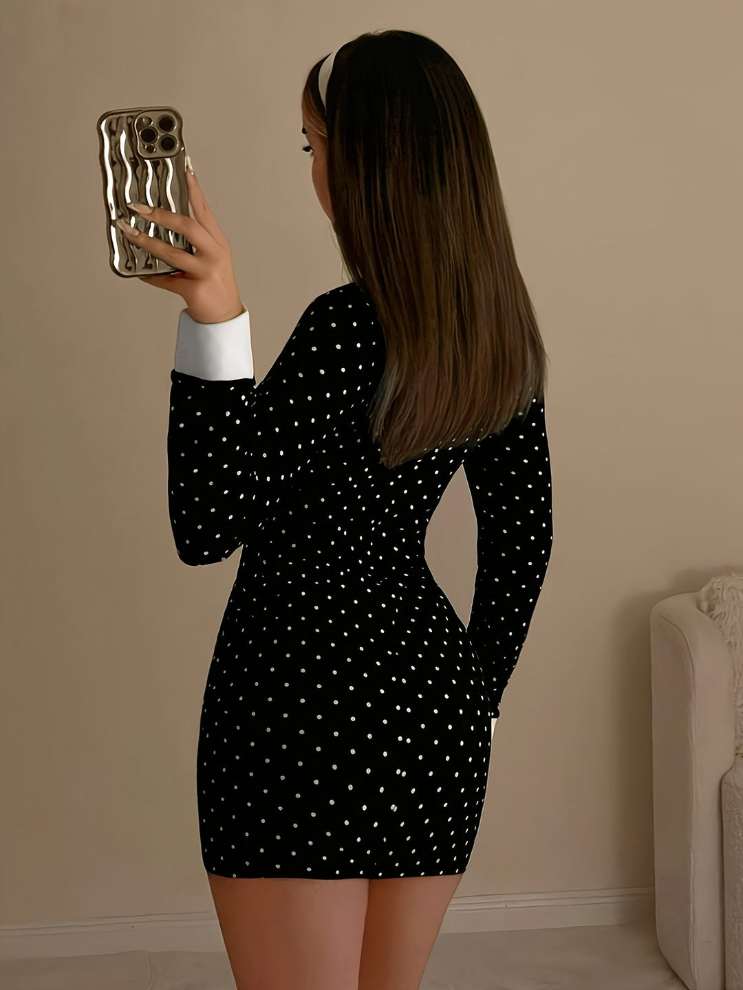 Polka Dot Kleid für Damen | Mini