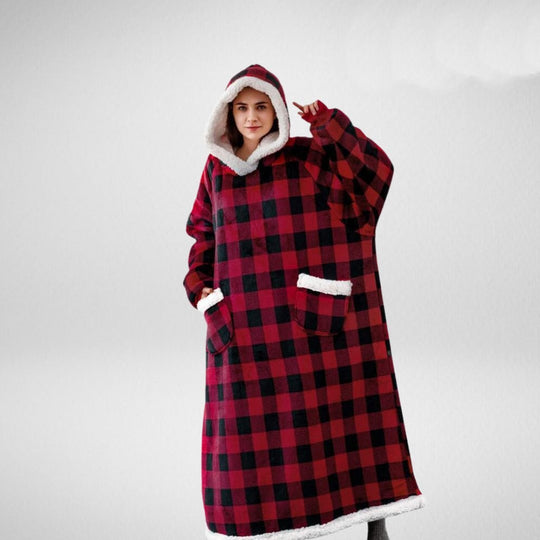 Unisex Übergrößen Hoodie-Decke mit Kapuze und Taschen | Winter Tragbare Decke