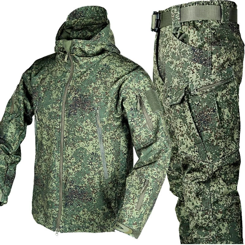 Zweiteiliger Herren Winteranzug Set | Softshell Jacke mit Hose