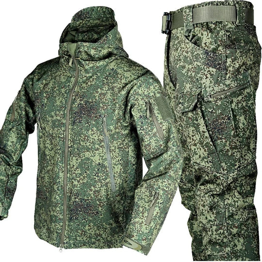 Zweiteiliger Herren Winteranzug Set | Softshell Jacke mit Hose