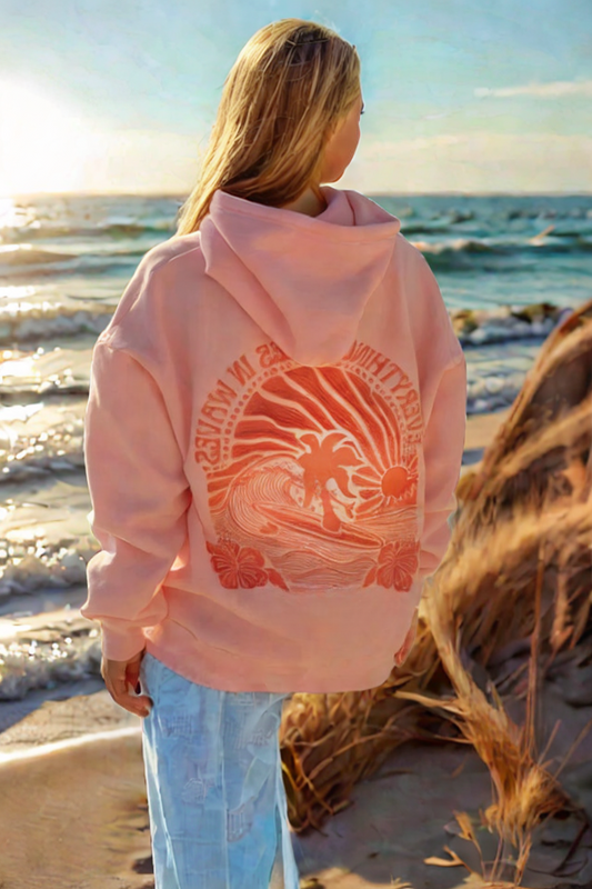 Kapuzenpulli mit Sonnenuntergang für Damen | Sommer