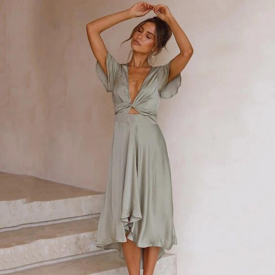 Kleid im Wickel-Stil für Damen | Midi