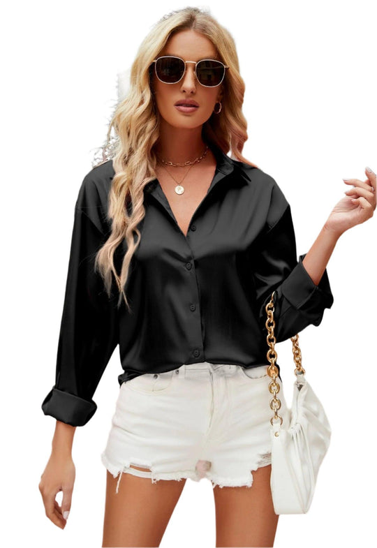 Damen Satinbluse | Sommer