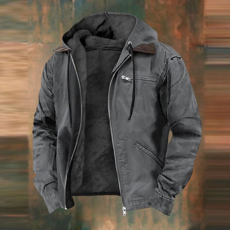 Weit Geschnittener Cord Jacke für Herren | Oberbekleidung mit Knopfleiste