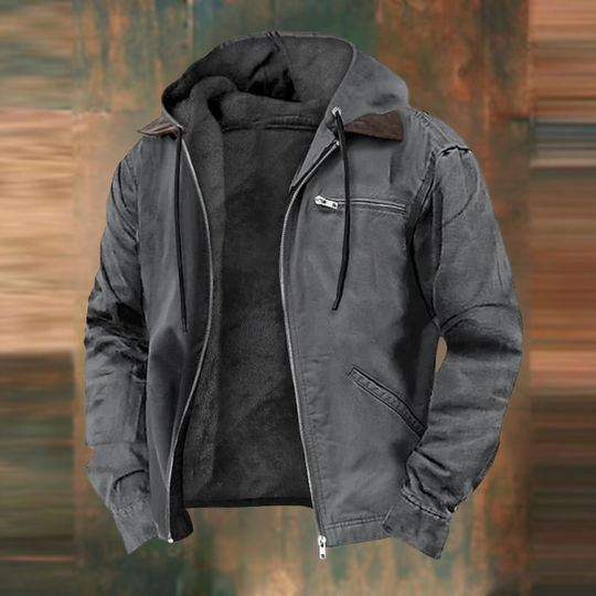 Weit Geschnittener Cord Jacke für Herren | Oberbekleidung mit Knopfleiste