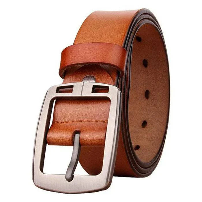 Men's Vintage Leather Belt | Pin Buckle