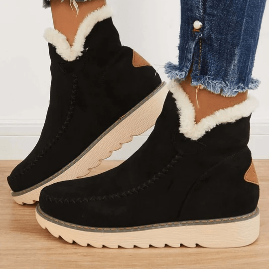 Mokassin-Naht Winterstiefel für Damen | Knöchelhöhe