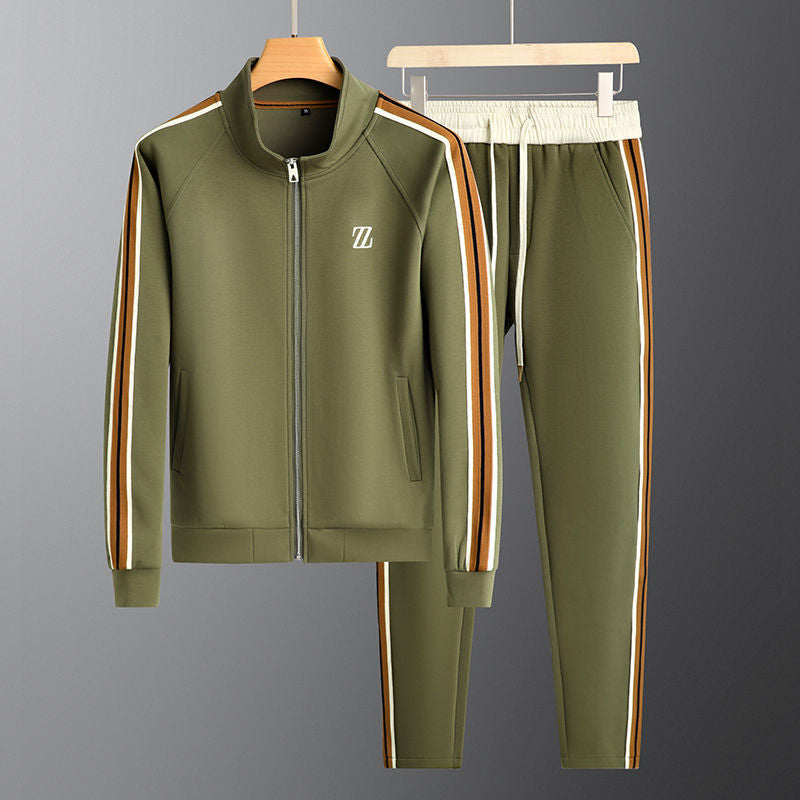 Reißverschlussjacke und Hose Set für Herren | Lässiger Trainingsanzug