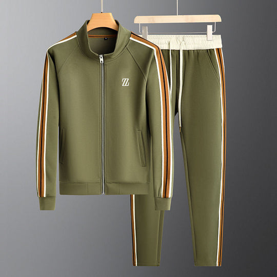 Reißverschlussjacke und Hose Set für Herren | Lässiger Trainingsanzug