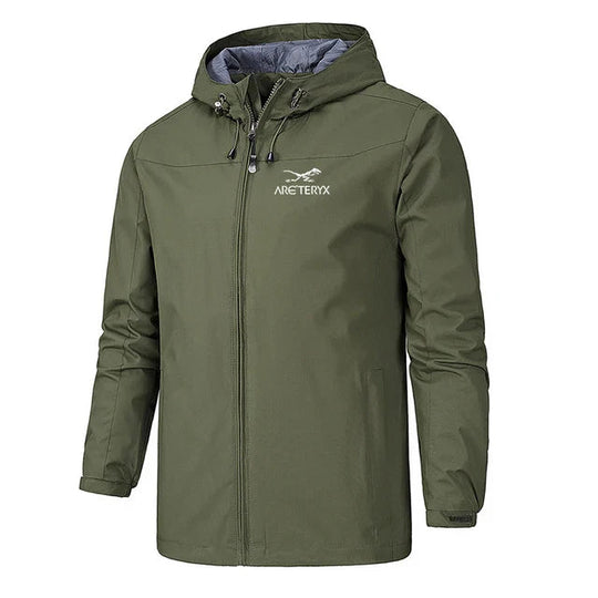 Windbreaker-Jacke mit Kapuze für Herren | Leichter Zip-Up