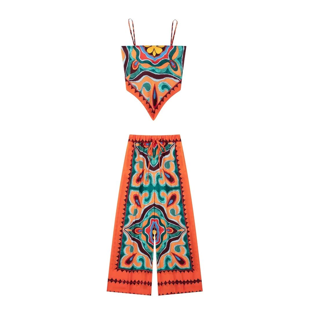 Damen Bandeau-Top-Outfit Satz | Zweiteilig