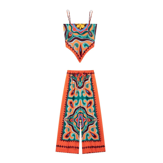 Damen Bandeau-Top-Outfit Satz | Zweiteilig
