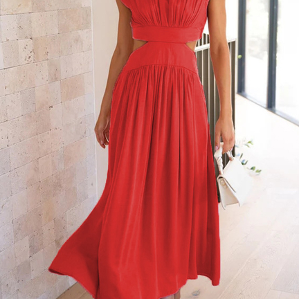 Damenkleid mit Taschen | Midi