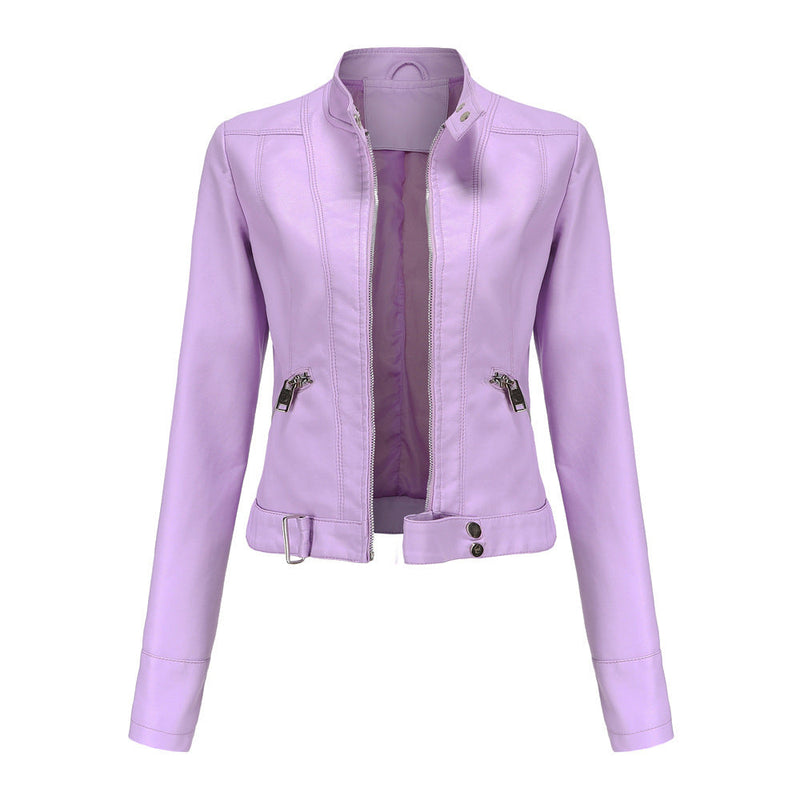 Biker-Jacke für Damen | Kurze Oberbekleidung mit Reißverschlüssen