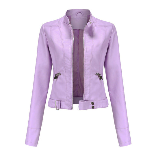 Biker-Jacke für Damen | Kurze Oberbekleidung mit Reißverschlüssen