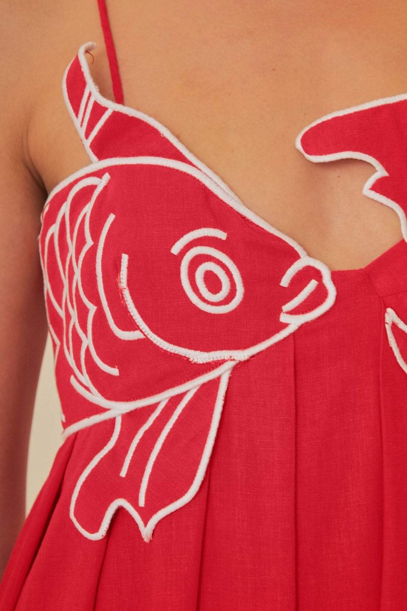 Besticktes Damenkleid | Maxi