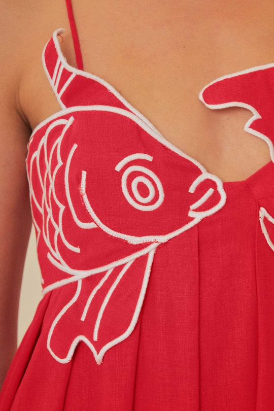 Besticktes Damenkleid | Maxi