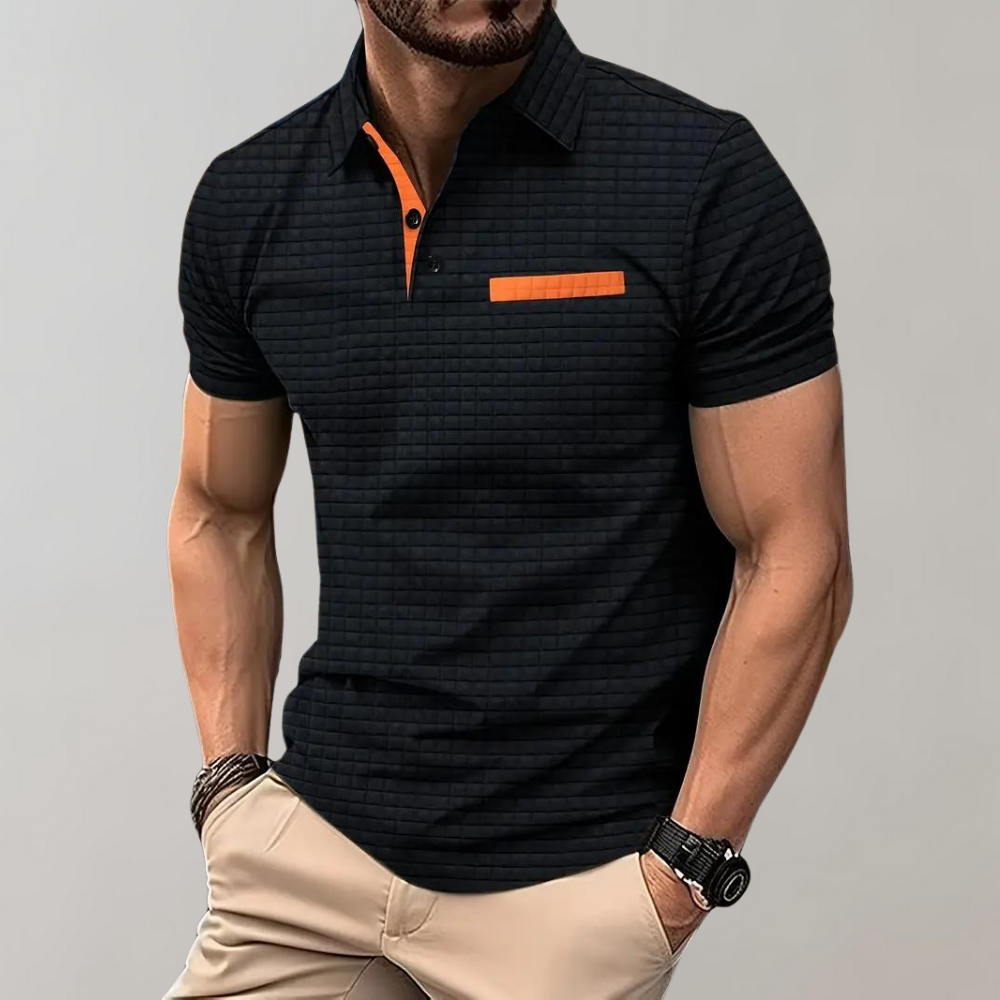 Sommer-Polohemd für Herren | Texturiert
