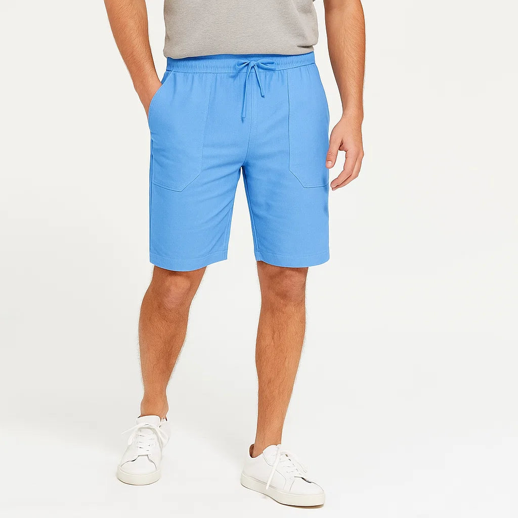 Herren Leinen Kurze Hosen für Sommer | Kordelzug