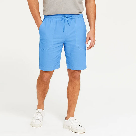 Herren Leinen Kurze Hosen für Sommer | Kordelzug