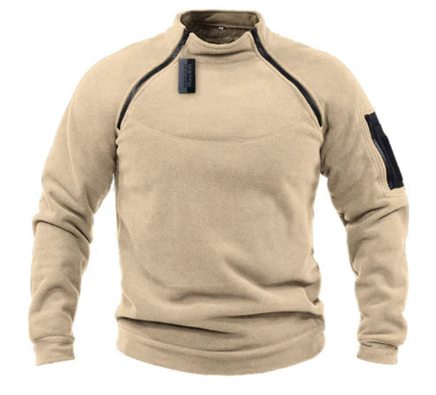 Herren Fleece Pullover im Militärstil