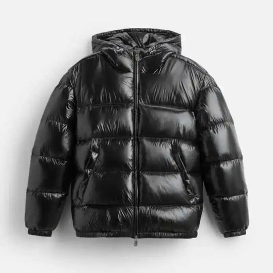 Pufferjacke mit Kapuze für Herren | Gepolsterte Winterjacke mit Reißverschluss