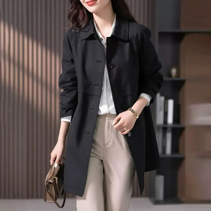 Leichter Damen Trenchcoat | Stylischer Button-Up
