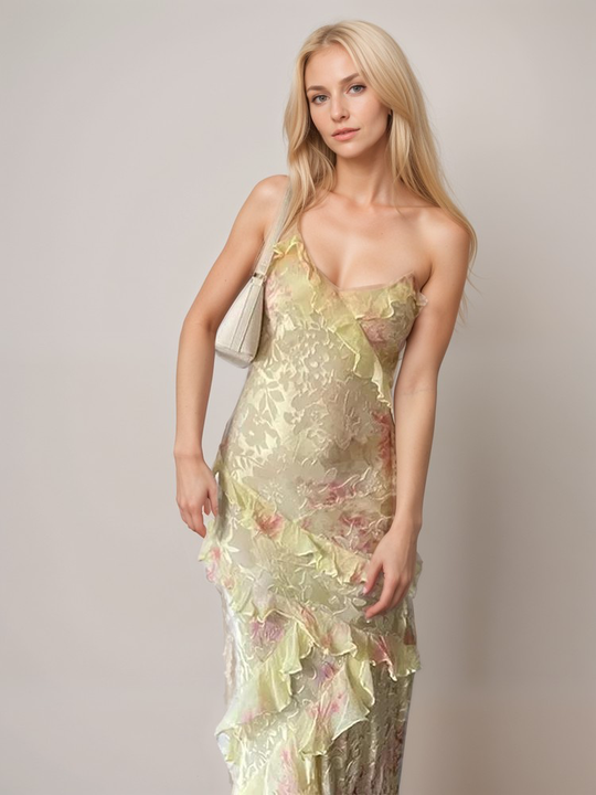Damen Lässig Tuch Kleid | Maxi