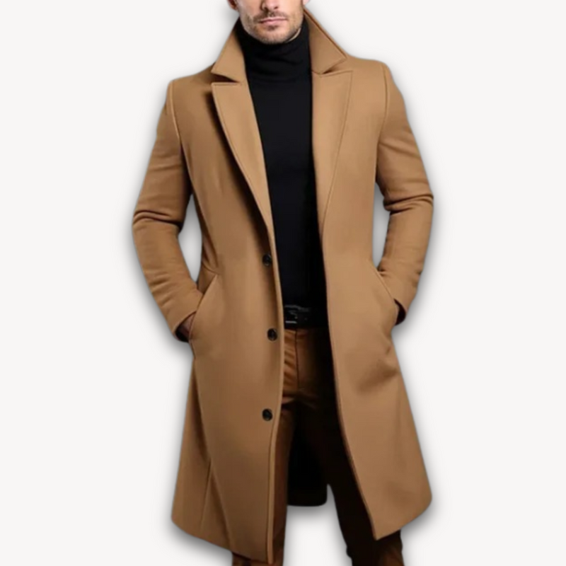 Herren Schlanke Passform Langes Kleid Mantel | Formeller Winter