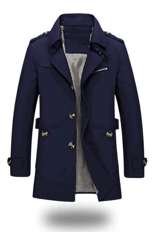 Klassischer Herren-Trenchcoat mit Umlegekragen