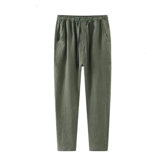 Herren Leinen Kordelhose | Sommer