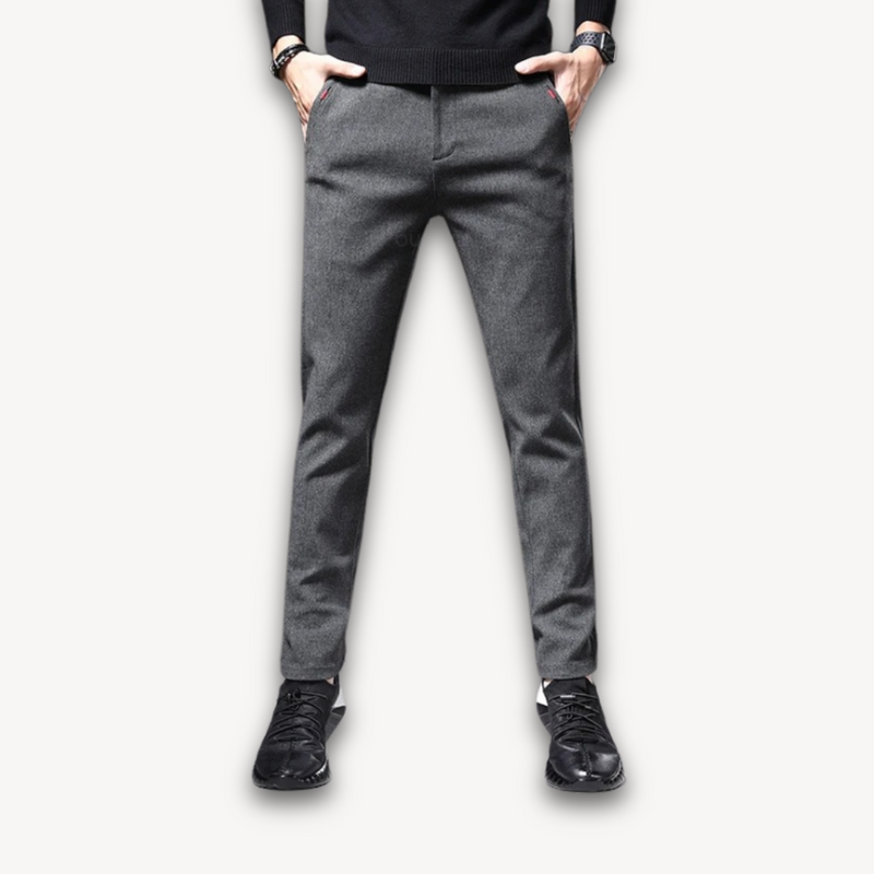 Herren Wollmix Hose mit Schmaler Passform | Freizeit- und Businesshose