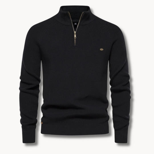 Rollkragenpullover for Herren | Langarm-Pullover mit Reißverschluss