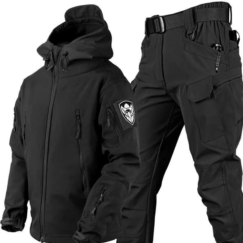 Zweiteiliger Herren Winteranzug Set | Softshell Jacke mit Hose