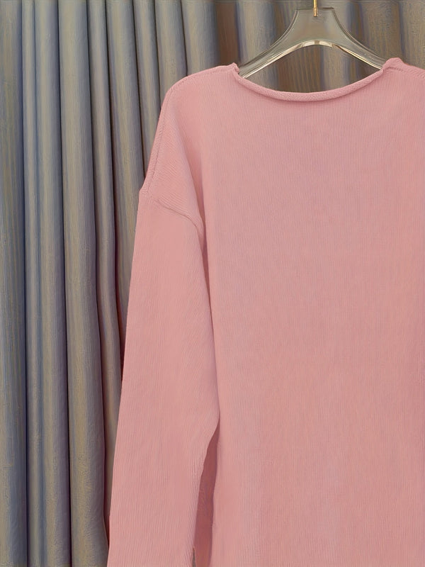 Übergröße Strickpullover für Damen | V-Ausschnitt Pullover
