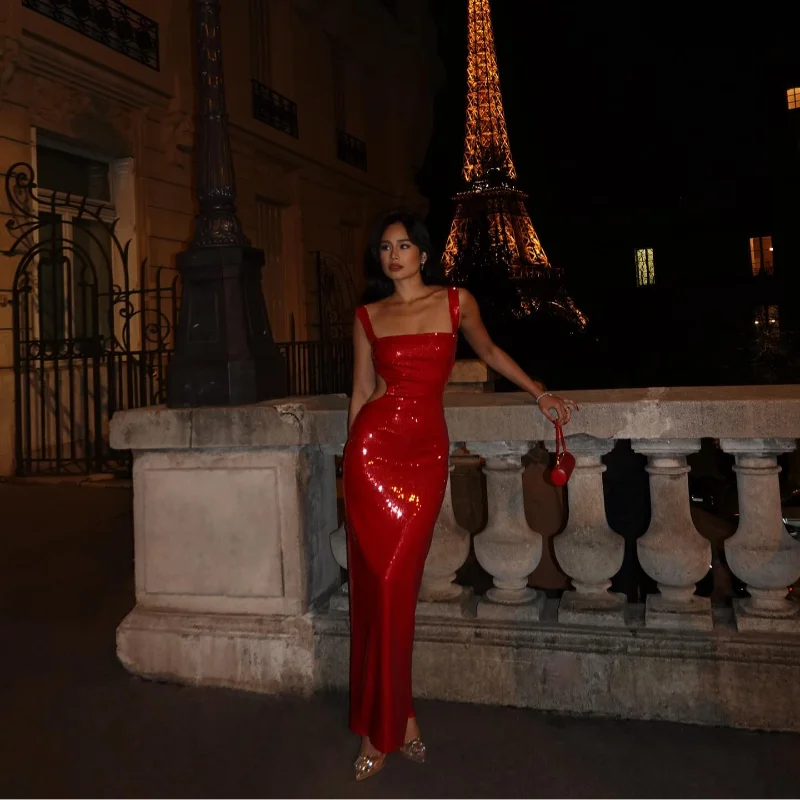 Silbernes Kleid für Frauen | Midi