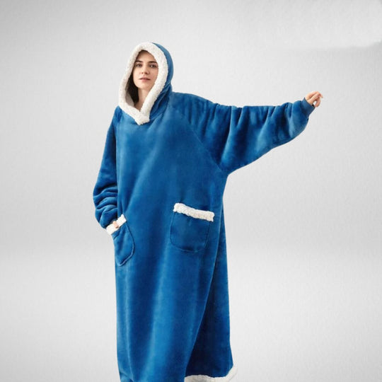 Unisex Übergrößen Hoodie-Decke mit Kapuze und Taschen | Winter Tragbare Decke