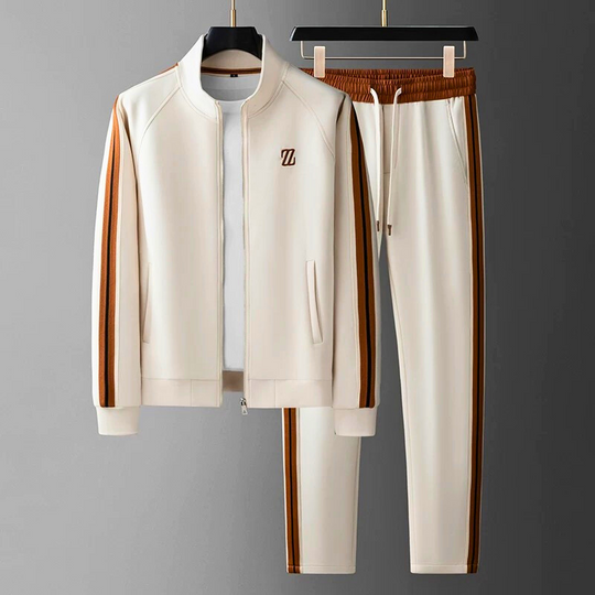 Reißverschlussjacke und Hose Set für Herren | Lässiger Trainingsanzug