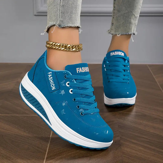 Damen Plateau Turnschuhe | Geschnürt