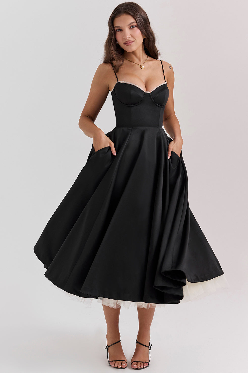 Fließend Kleid für Damen | Midi