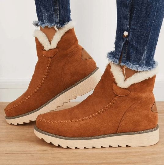 Mokassin-Naht Winterstiefel für Damen | Knöchelhöhe