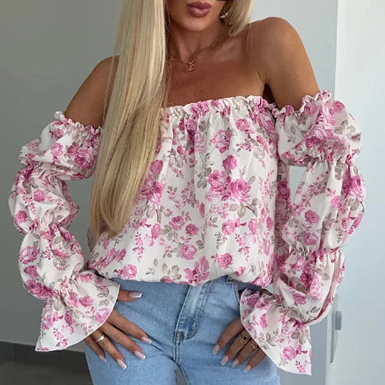 Damen Boho Bluse | Blumen