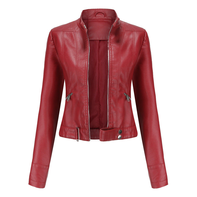 Biker-Jacke für Damen | Kurze Oberbekleidung mit Reißverschlüssen