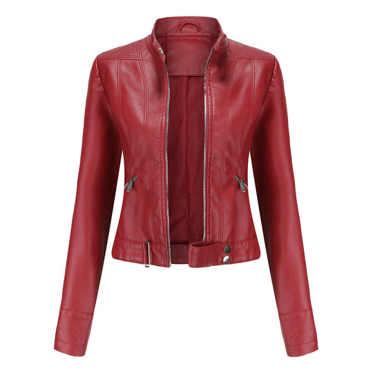 Biker-Jacke für Damen | Kurze Oberbekleidung mit Reißverschlüssen
