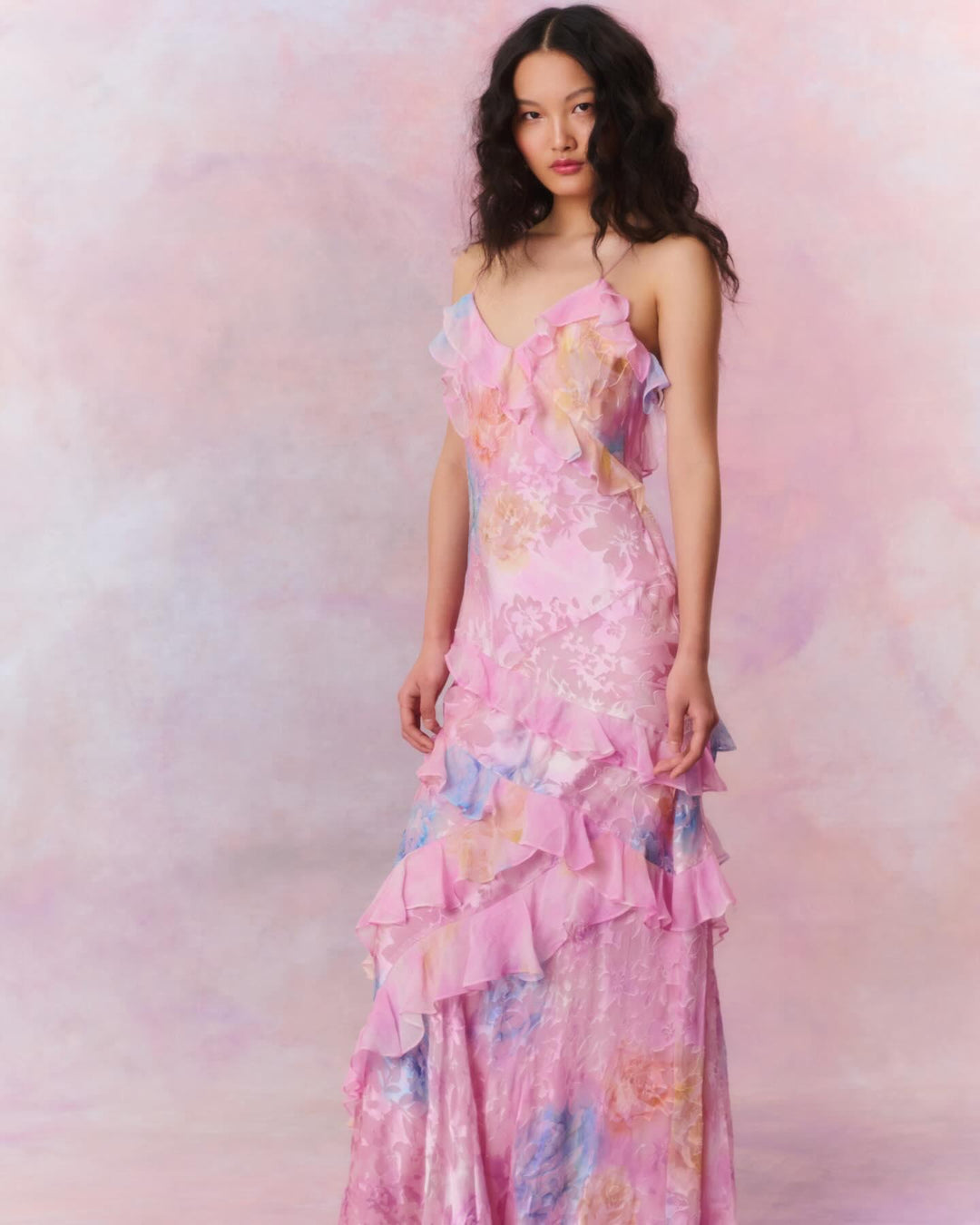 Damen Sommer Ruffle Kleid | Maxi