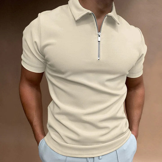 Herren Zipper Sommer Polo | Kurzarm