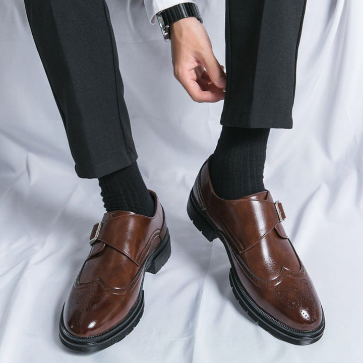 Einzelschnallen Oxford Formeller Schuh für Herren | Wingtip Brogue